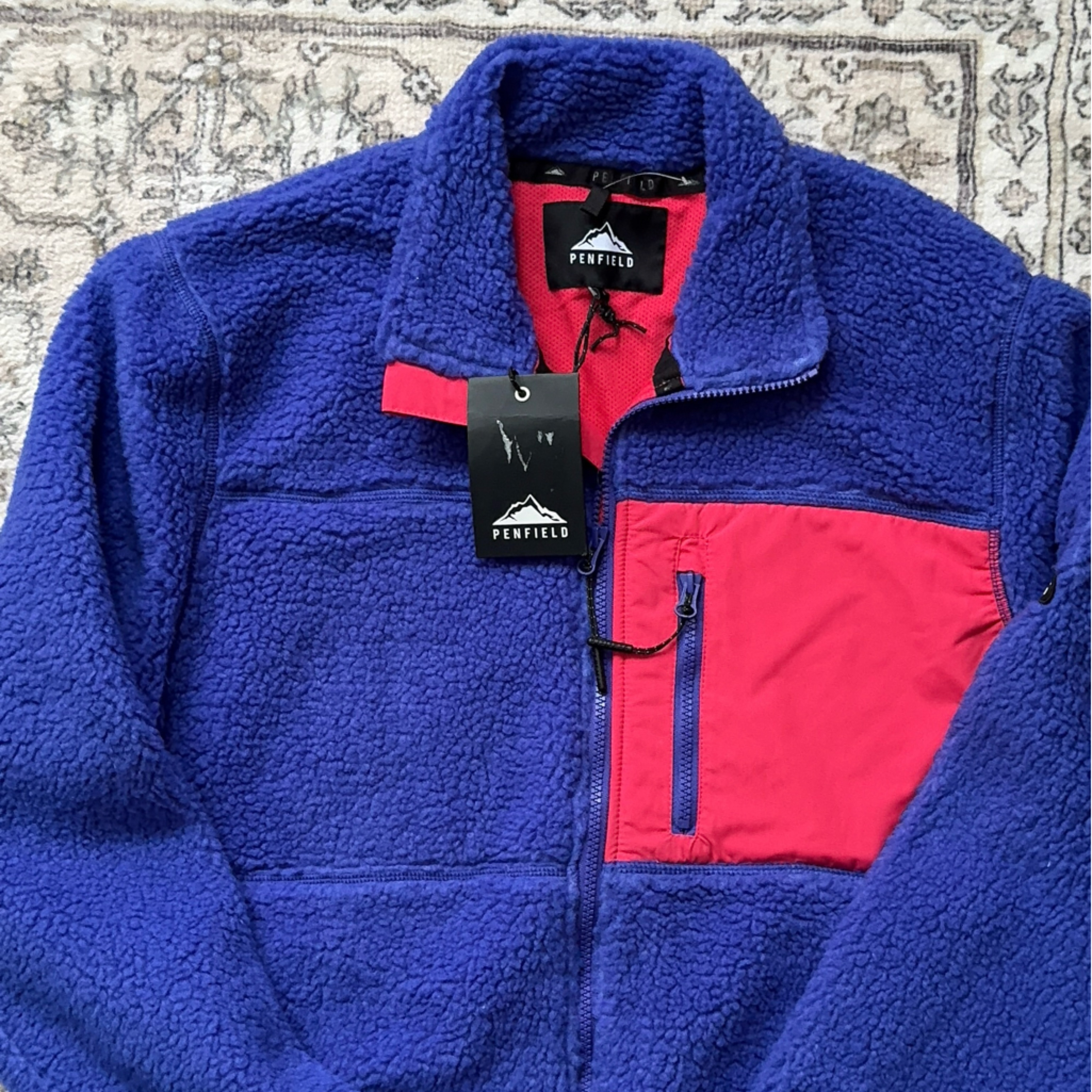 Penfield Royal Blue And Red Fleece Jacket